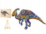 Puzzle - PUZZLE DREWNIANE DUŻE 230 ELEMENTÓW PARAZAUROLOF W DREWNIANYM PUDEŁKU - miniaturka - grafika 1