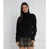 Swetry damskie - TWINSET Wełniany golf | Regular Fit | z dodatkiem kaszmiru - miniaturka - grafika 1