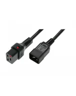 Kable komputerowe i do monitorów - Kabel zasilający ASSMANN IEC LOCK 3x1,5mm2 Typ IEC C20/IEC C19 M/Ż 2m czarny - miniaturka - grafika 1