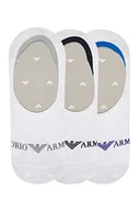 Skarpetki męskie - Emporio Armani Męskie skarpety na co dzień, 3-pak, Biały/biały/biały, Small - miniaturka - grafika 1