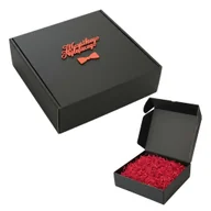 Zestawy upominkowe - Pudełko Prezentowe na prezent Czarne 32x32x10 URODZINY dekoracja drewniana - miniaturka - grafika 1