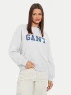 Bluzy damskie - Gant Bluza Graphic 4200488 Szary Regular Fit - miniaturka - grafika 1
