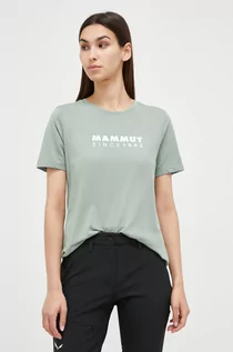 Koszulki sportowe damskie - Mammut t-shirt sportowy Core kolor zielony - grafika 1