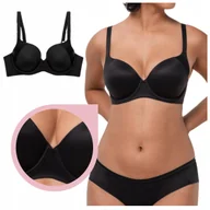 Biustonosze - Triumph Body M-up soft touch WP biustonosz czarny gładki usztywniany - 90C - miniaturka - grafika 1