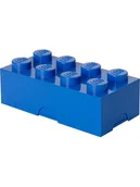 Sztućce dla dzieci - LEGO Pojemnik "Classic Brick 8" w kolorze niebieskim na lunch - 20 x 7,3 x 10 cm - miniaturka - grafika 1
