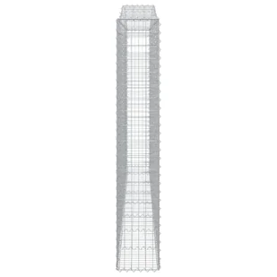 VIDAXL Kosze gabionowe, 3 szt, 400x30x180/200 cm, galwanizowane żelazo - Ogrodzenia - miniaturka - grafika 6