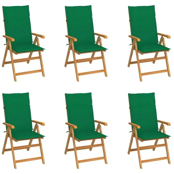 6x Krzesło Ogrodowe Z Poduszkami Zestaw Drewniane Na Taras Balkon Ogród