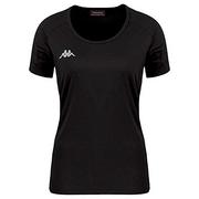 Kappa Kappa Damski T-shirt Fania Techniczny, czarny, 12Y 304TP50_913_12Y