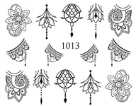 Ozdoby do paznokci - Naklejki wodne na paznokcie - nr 1013 - miniaturka - grafika 1