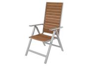 Fotele i krzesła ogrodowe - FLORABEST FLORABEST Krzesło składane aluminiowe drewniane si 4056233858006 - miniaturka - grafika 1