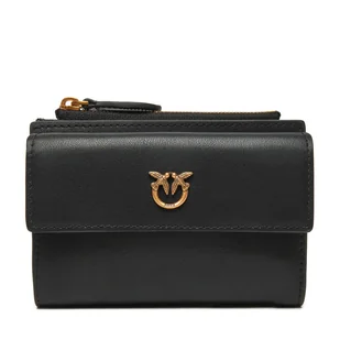 Duży Portfel Damski Pinko Compact Wallet . AI 24-25 PCPL 103612 A0F1 Czarny - Portfele - miniaturka - grafika 1