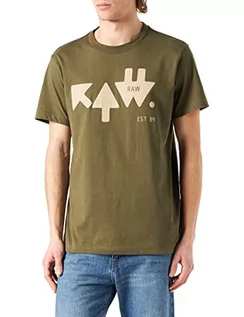 Koszulki męskie - G-STAR RAW Koszulka męska Raw Arrow, Zielony (Shadow Olive D21182-336-b230), XS - grafika 1