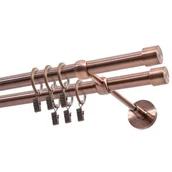 Karnisze - Karnisz DECASTYL Luna z kółkami Podwójny 320 cm Miedziany - miniaturka - grafika 1