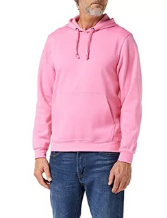 Bluzy męskie - Clique Męska bluza z kapturem Basic, różowy (bright pink), M - grafika 1