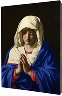 Ikony i obrazy sakralne - Matka Boża - obraz religijny na desce lipowej - miniaturka - grafika 1