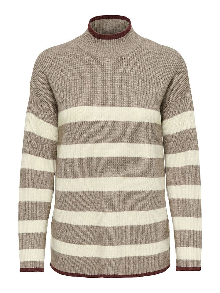 ONLY Sweter w kolorze beżowo-kremowym