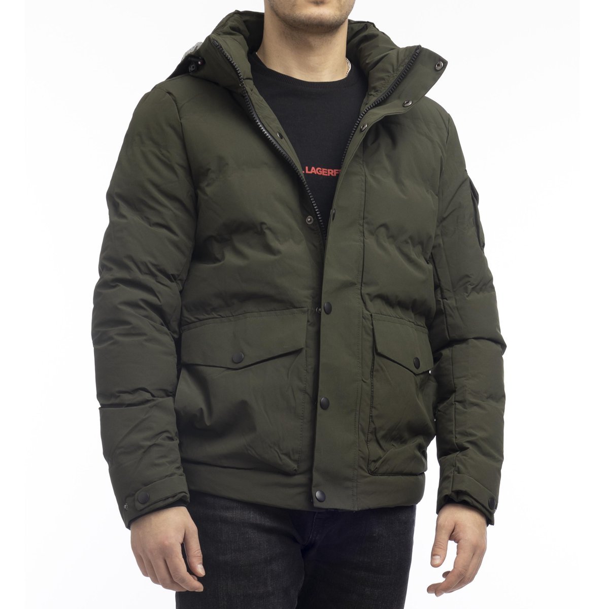 Kurtka Męska Puchowa Zimowa X-FEEL 99525 Zielona M