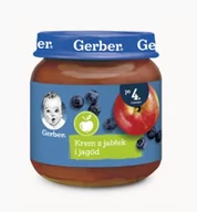 Desery dla dzieci - Gerber DESEREK Krem z jabłek i jagód, po 4 miesiącu - 12 - miniaturka - grafika 1