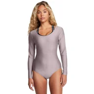 Koszulki sportowe damskie - Damskie body treningowe Under Armour Vanish Leotard - beżowe - UNDER ARMOUR - miniaturka - grafika 1