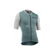 Koszulki rowerowe - Koszulka rowerowa mtb gravel NORTHWAVE Essence Evo Jersey UPF50 zielony - miniaturka - grafika 1