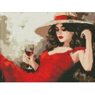 Zabawki kreatywne - Ideyka Diamentowa mozaika - Dziewczyna w kapeluszu - miniaturka - grafika 1