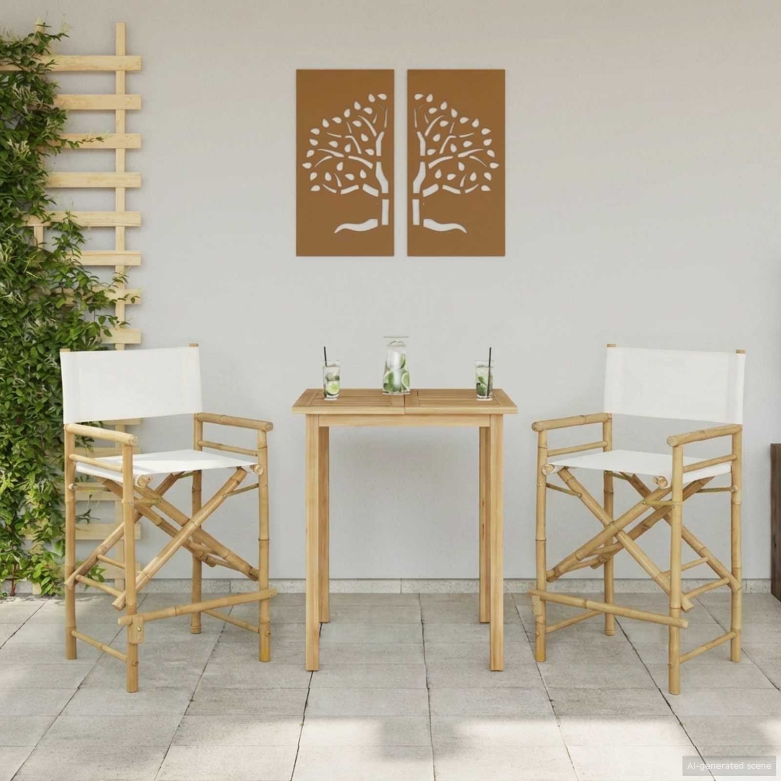 vidaXL Składane Krzesło Reżysera 2 pcs 58 x 48 x 115 cm 42028052