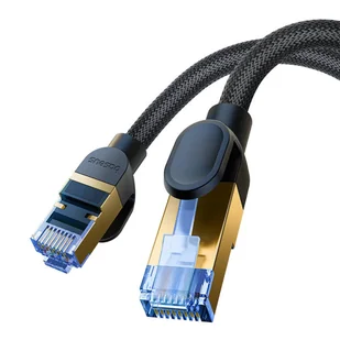 Kabel sieciowy w oplocie kat. 7 Baseus Ethernet RJ45, 10Gbps, 20m (czarny) - Kable miedziane - miniaturka - grafika 6