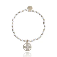 Bransoletki - Bransoletka Kamienie Naturalne Agat Pozłacana Yvon - miniaturka - grafika 1