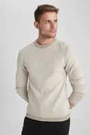 Swetry męskie - DeFacto Sweter męski, beżowy, M - miniaturka - grafika 1