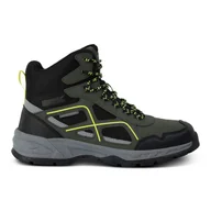 Buty trekkingowe męskie - Regatta Męskie Buty Trekkingowe Vendeavour Dark Khaki Lime Punch - miniaturka - grafika 1