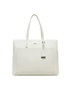 Calvin Klein Torebka Ck Must Medium Shopper W/Pocket K60K613019 Écru - Torebki damskie - miniaturka - grafika 1