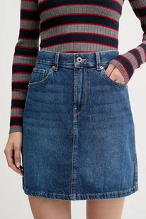 Pepe Jeans spódnica jeansowa kolor niebieski mini prosta PL9011244A2 - Spódnice - miniaturka - grafika 1