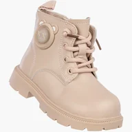 Botki damskie - Trzewiki Dziecięce Botki Ekoskóra Zimowe Świecące Ocieplane Różowe Apawwa N5000P Różowy 24 - miniaturka - grafika 1