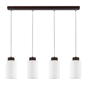 Lampy sufitowe - Spotlight Loftowa LAMPA wisząca BOSCO 1720476 skandynawska OPRAWA szklany ZWIS okrągłe tuby orzech białe 1720476 - miniaturka - grafika 1