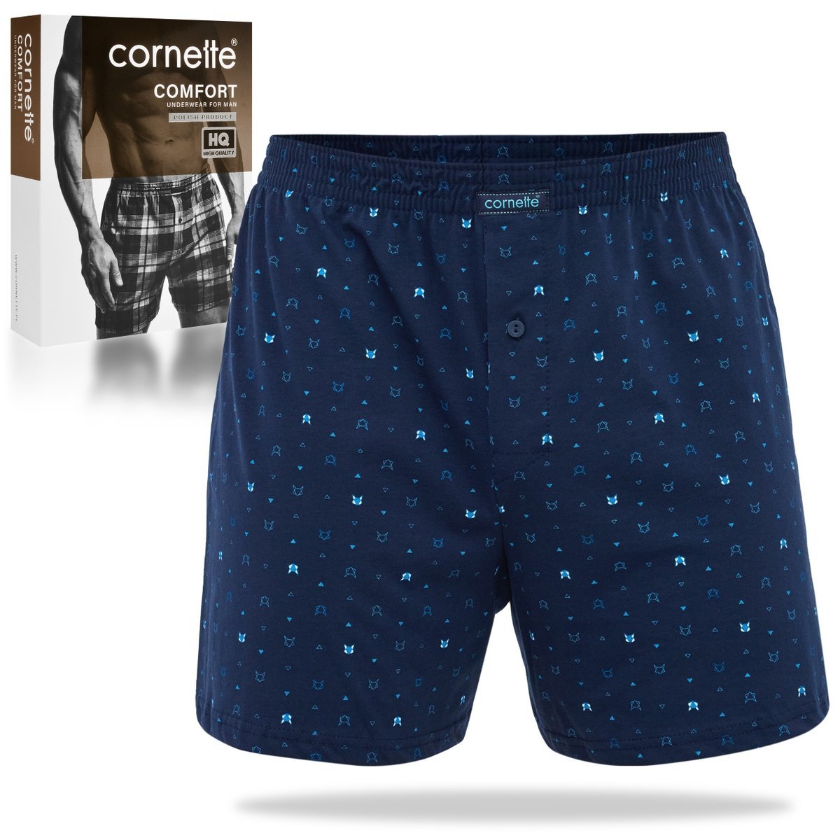 Cornette Bokserki Luźne Męskie Comfort Bawełniane 1 sztuka 002/328 Rozmiar M