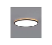 Lampy sufitowe - LED Łaz. lampa z czujnikiem NIVERA LED/12W/230V IP54 śr. 22,5 cm czarny + pilot - miniaturka - grafika 1