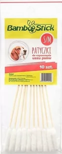 BambooStick Bamboostick patyczki do uszu rozmiar S/M 10szt. - Pielęgnacja uszu i oczu zwierząt - miniaturka - grafika 1