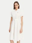 Sukienki - Lacoste Sukienka koszulowa EF9621 Biały Regular Fit - miniaturka - grafika 1