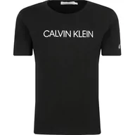 Koszulki dla chłopców - CALVIN KLEIN JEANS T-shirt INSTITUTIONAL | Regular Fit - miniaturka - grafika 1