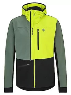 Ziener Męska kurtka hybrydowa/aktywna NIKADO | oddychająca, wiatroszczelna, wentylacyjna, gorzka lemon.green mud, 52 - Kurtki męskie - miniaturka - grafika 1