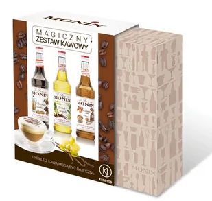 Monin Zestaw kawowy 3x50ml francuska wanilia słony karmel czekoladowe ciasteczko Zes 1 - Śmietanki i dodatki do kawy - miniaturka - grafika 1