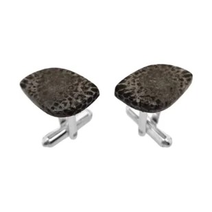 Spinki do mankietów Fossil Koralowiec (S1146) Srebro [925] - Spinki do mankietów i krawatów - miniaturka - grafika 1