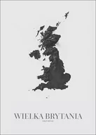 Plakaty - UK, mapa grafitowa II - plakat 60x80 cm - miniaturka - grafika 1