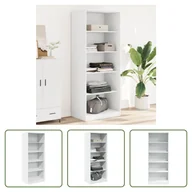 Szafy - The Living Store Szafa biała 80x50x200 cm Materiał drewnopochodny - miniaturka - grafika 1