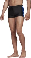 Kąpielówki męskie - Adidas Spodenki kąpielowe męskie Fitness Taper Swim Boxers czarne FS3418 r. 6 - miniaturka - grafika 1