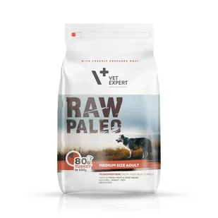 VetExpert 4T Raw Paleo Adult Medium 2,5 kg - Sucha karma dla psów - miniaturka - grafika 1
