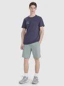 Spodenki męskie - 4F Spodenki dresowe męskie - khaki L - miniaturka - grafika 1