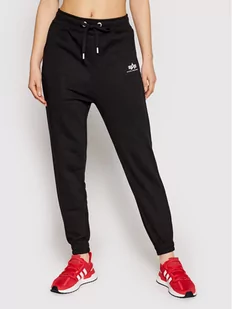 Alpha Industries Spodnie dresowe Basic 116051 Czarny Regular Fit Czarny - Spodnie sportowe damskie - miniaturka - grafika 1
