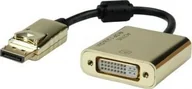 Adaptery i przejściówki - Adapter USB Roline ROLINE Kabel Adapter GOLD, DP-DVI, M/F, v1.2 - miniaturka - grafika 1