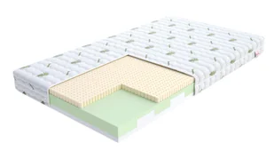 Materac piankowy CORATO pianka, lateks - 70 x 140 - H2 średnio miękki / H3 średnio twardy - 10 cm - Materace - miniaturka - grafika 1